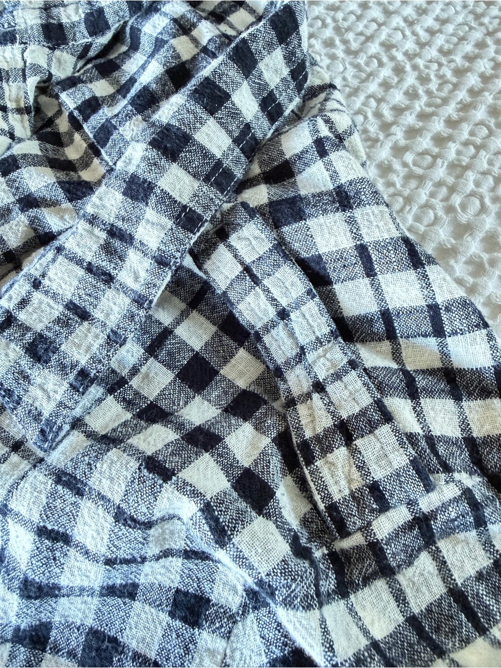 Billabong Black Cream Plaid Button Up Gauzy Shirt Large - Picture 10 of 12